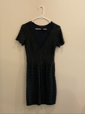 Marc By Marc Jacobs Black Lace Short Sleeve Dress